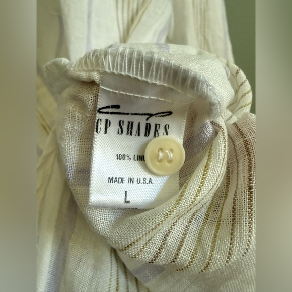 CP SHADES Striped Linen Tunic Dress Large - Picture 4 of 8